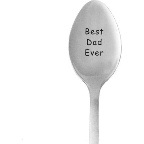 Stainless Steel Letter Long Spoon Thanksgiving Day Gift For Dad New Year Christmas Present Fathers Day Gift