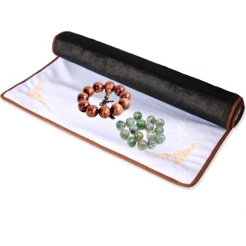 WhiteBlack Two-sided Jewelry Organizer Counter Display Cloth Store Fabric Props Showed Jewelry Counter Display Cloth For Jewelr