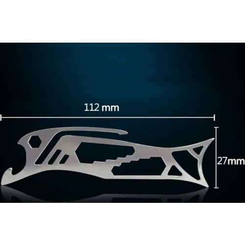 EDC Camping Equipment Stainless Steel Pocket Card Tool Multifunction Opener Wrench Screwdriver Quick Knotting Rope Equipment