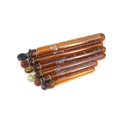 5/10/20/15/25/50ml Graduated Lab Glass Test Tube Round Bottom with Stopper