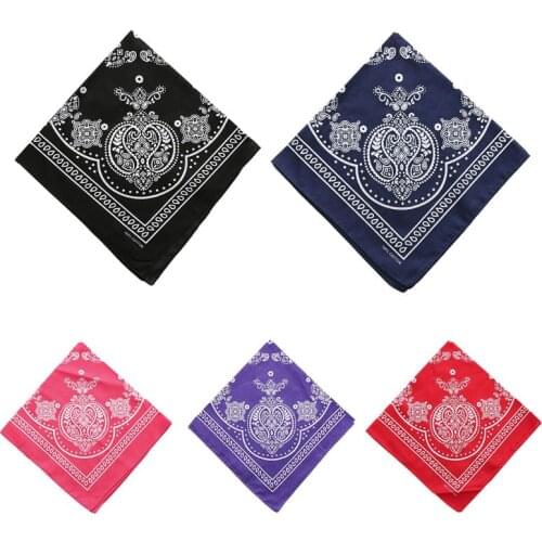 Cotton Head Neck Scarf Bandana Wristband Pocket Towel Hip-Hop Paisley Male Female