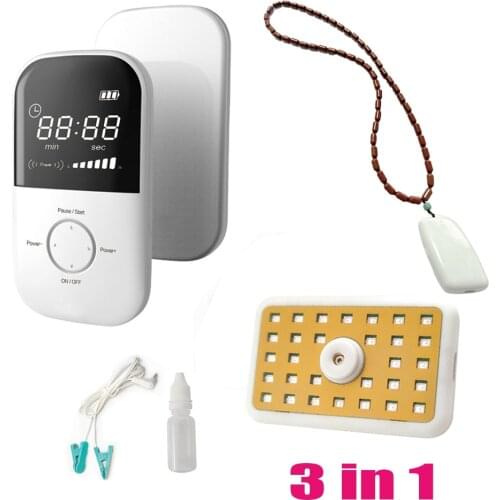 LASTEK 3 in 1 Tools Anxiety Insomnia CES Treatment Device + Acupuncture Necklace Heart Protector + Vitality Treasure Pain Relief