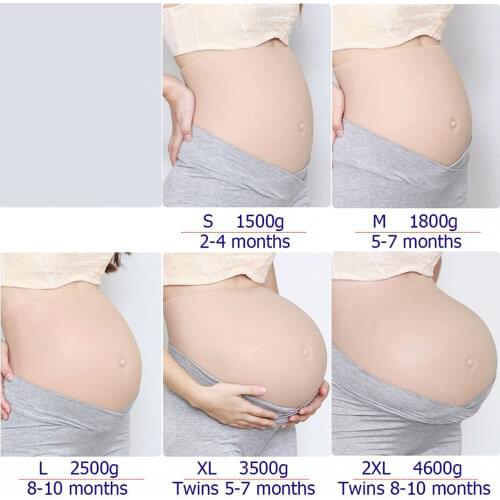 Artificial Silicone Fake Pregnant Soft Belly Realistic Silicone Pregnancy Jelly Belly for Crossdresser Unisex Cosplay