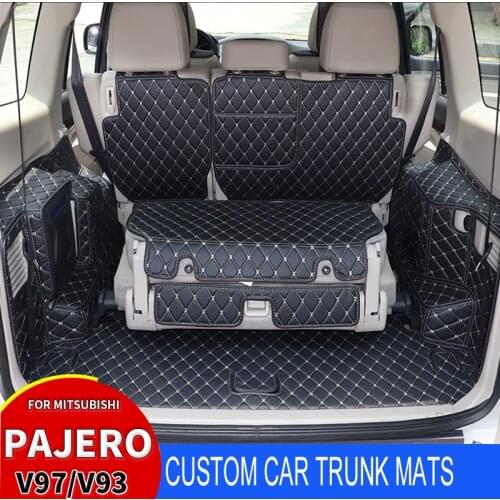 For Mitsubishi Pajero V97 V93 V73 12-18 Car Custom car trunk mats waterproof boot carpets Car Accessories Interior