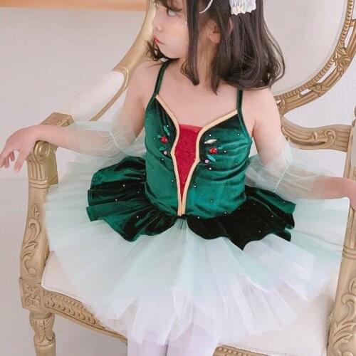 Summer Baby Girls Ballet Dance Tutu Dress Girls velvet stitching Dress Newborn Baptism ball gown Dress