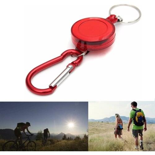 Metal Retractable Keychain Anti-Lost Anti-Theft EDC Buckle Multifunctional Telescopic Carabiner Hooks Keyring Outdoor Gadgets