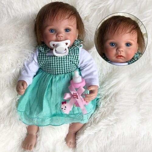 Mini doll soft silicone reborn baby dolls 38cm reborn toddler 15inch soft body lifelike girl birthday gifts doll for children
