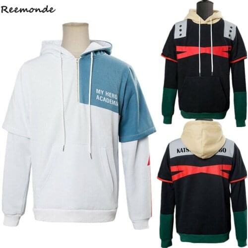 My Hero Academia Bakugou Katsuki Cosplay Shoto Todoroki Costume Hoodies Boku No Hero Academia Jacket Sweatshirts Pullover Men