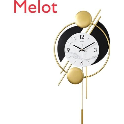 Nordic Swing Clock Cool Art Affordable Luxury Wall Clock Wall Internet Celebrity Creative Modern and Simple Wall Clock Living Ro