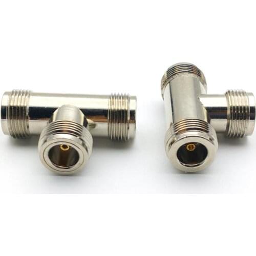 20pcs BRASS N female to two N female jack adapter connector 3 way
