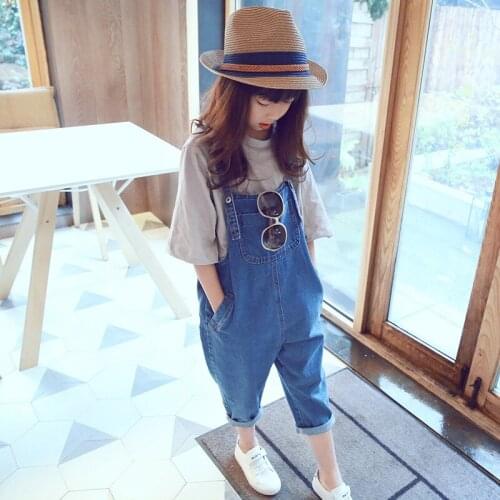 Girls casual jeans children fashion pants 2020 spring baby jeans pants tide