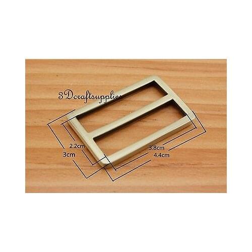 Strap adjuster rectangle sliders alloy anti brass 38 mm 1 1/2 inch 10pcs U33