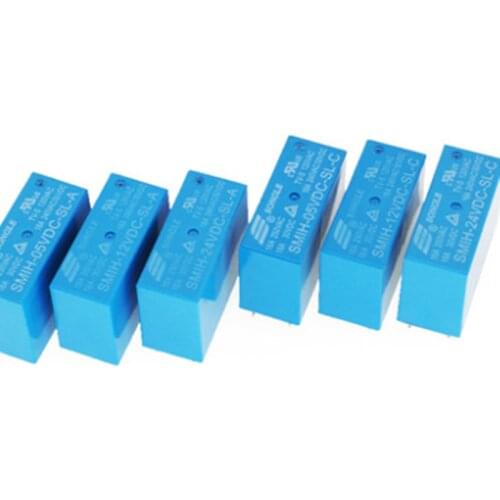 Free shipping 50PCS SMIH-12VDC-SL-C 12V 16A 250V songle relay set 8 feet conversion