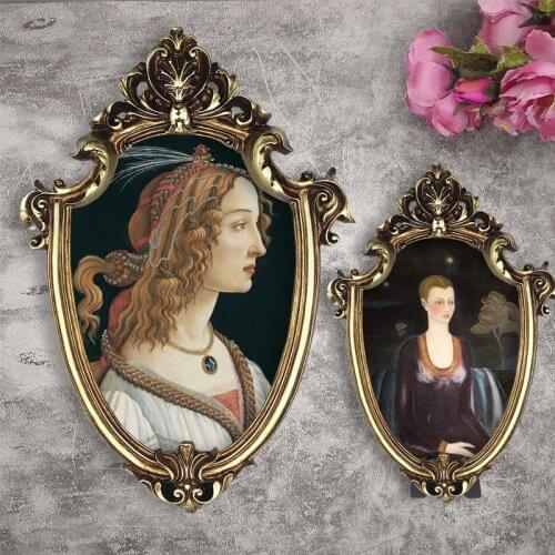 8 Inch European Antique Old Square Resin Photo Frame Oil Painting Characters Art Picture Frame Home Wedding Decoration
