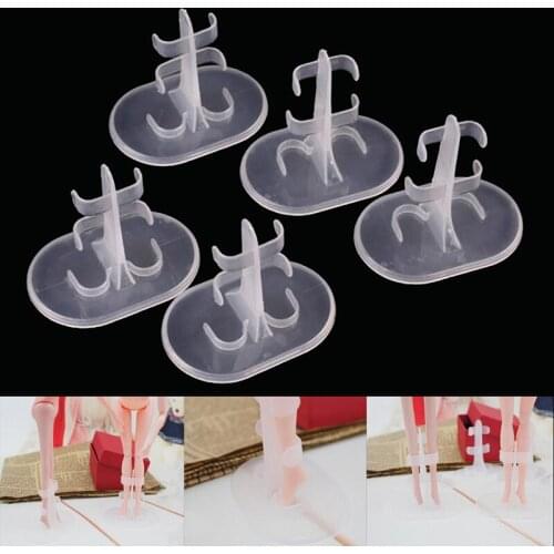 Stands Doll Accessories Doll Support Leg Holders Transparent Plastic Doll Stand Display Holder For Barbie Dolls