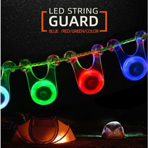 Outdoor Camping Tent Rope Hanging LED String Lights Lantern Bike Tail Lamp Bicycle Head Light Front Rear Wheel Light Accessories