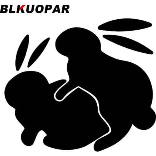 BLKUOPAR for Bunny Shape Vector Car Stickers Waterproof Fashionable Decals Personality Motorcycle Helmet VAN Decor Car Styling