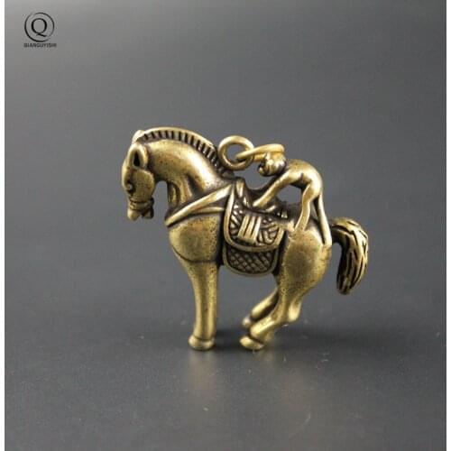 Women Lovely Copper Monkey Horse Keychain Fun Cartoon Key Chains For Car Monkey Gorilla Keychain Couple Student Bag Pendant Gift
