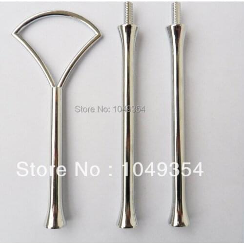 Gold or silver fan shape glass cake tools decorator stand rods home kitchen dining bar Impact drill