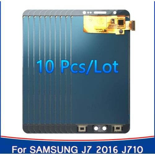 10 Pieces TFT For Samsung Galaxy J7 2016 J710 LCD J710SM J710F J710FN J710M LCD Display + Touch Screen Digitizer Assembly parts
