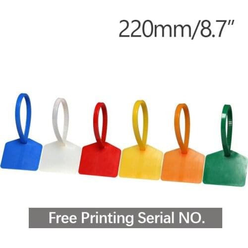 100 Cable Label Nylon Zip Ties Disposable Blank Plastic Network Wire Marker Management Plants Tags Self Locking Waterproof 22CM