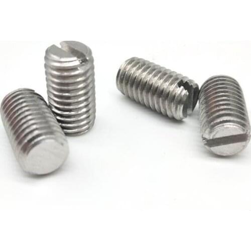 15pcs M1.2 M1.4 M1.6 M2 Stainless Steel GB73 Slotted Flat end Screws One Line Headless Screw Stop Payment Bolt 2mm-4mm Length