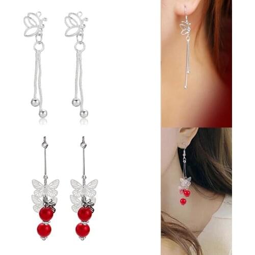 2020New 60Pcs Alloy Butterfly Tassel Pearl Rhinestones Buttons for DIY Jewelry Earrings Pendants Accessoriess BY33-ER185