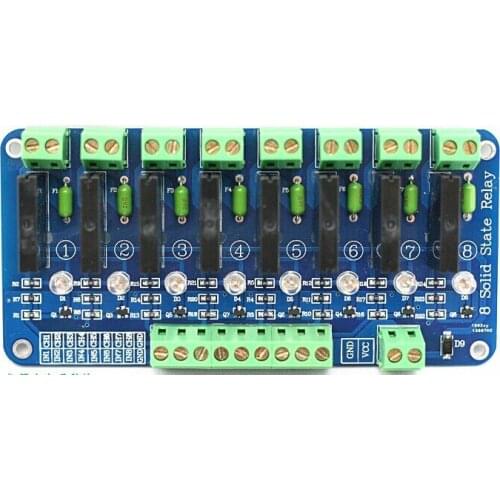 250V 2A 8 Channel Relay Module Solid State Relay Modules with Fuse