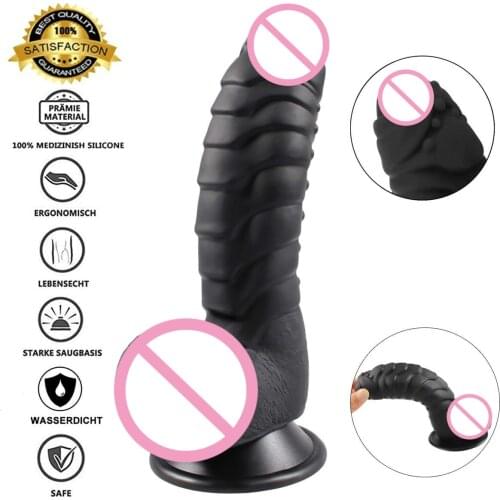 7" Realistic Big Size Silicone Dildo Suction Cup Male G Anal Pussy Female AV Masturbating Penis Adult Sex Toys For Women