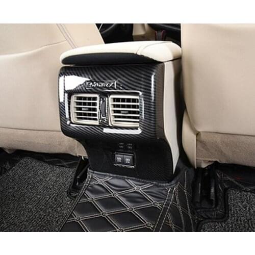 ABS Chrome For Toyota Camry 2018 Accessories Car Back Rear Air Condition Outlet Vent Frame Cover Trim Car Styling