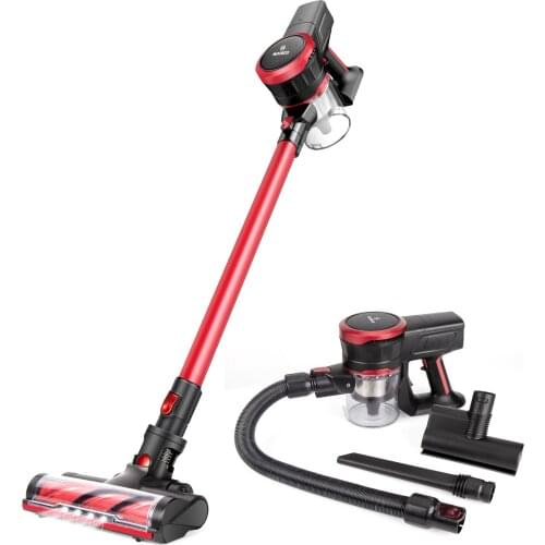 MOOSOO K17 23Kpa Cordless Stick Vacuum Cleaner Strong Suction 200W Brushless Moter with Telescopic Tube for Pet Hair Carpet Cars