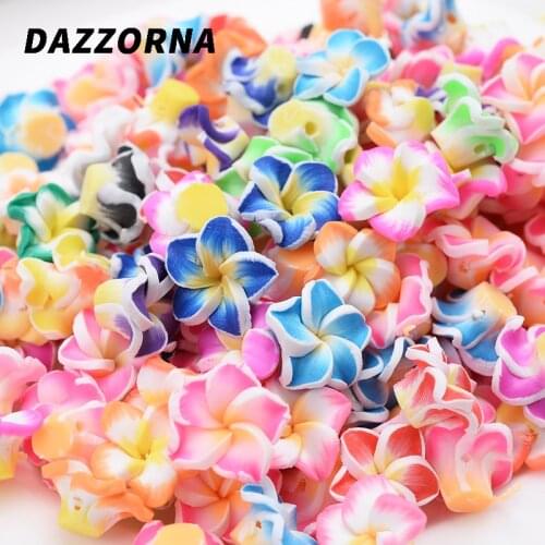 Mixed Flower Shape Clay Spacer Beads 50/100/150Pcs Polymer Clay Loose Beads For DIY Bracelet Necklace Jewelry Findings Making