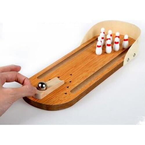 Children 's educational toys wooden mini - bowling parent - child interactive desktop game leisure decompression