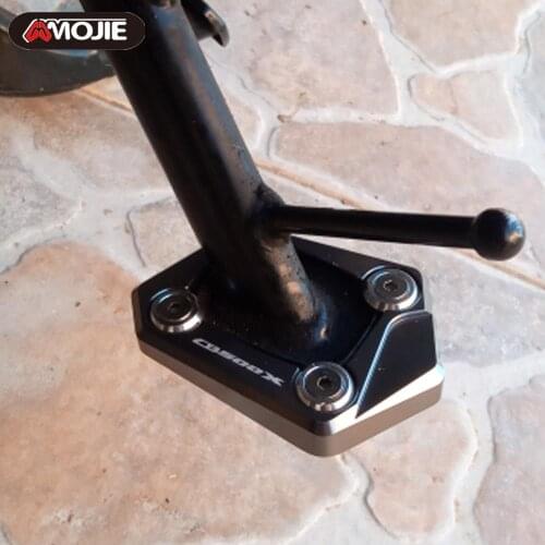For Honda CB500X CB500 X 2013 2014 2015 CNC Aluminum Motorcycle Side Stand Enlarger Kickstand Enlarge Plate Pad Accessories