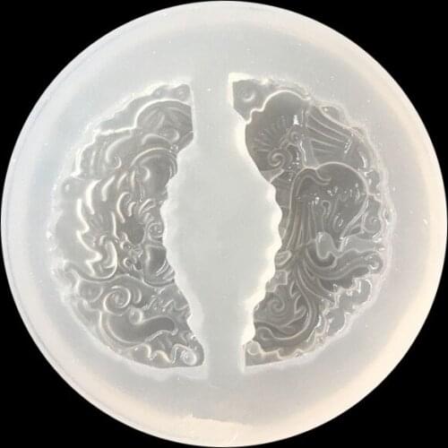 Double One DIY Resin Molds Valentines Day Gift Maker for Making Jewelry Necklace Pendant Charm Tool