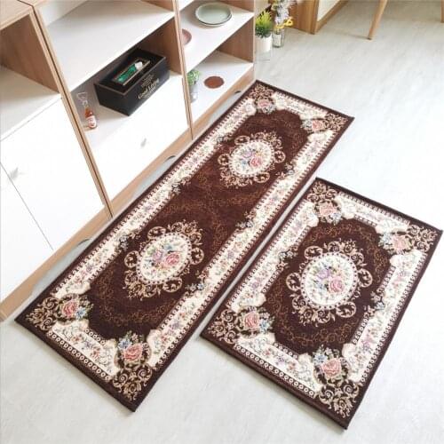 European Classical Kitchen Mat Home Bathroom Rug Anti-Slip Kitchen Carpet Home Entrance/Hallway Doormat Balcony Floor Area Rug