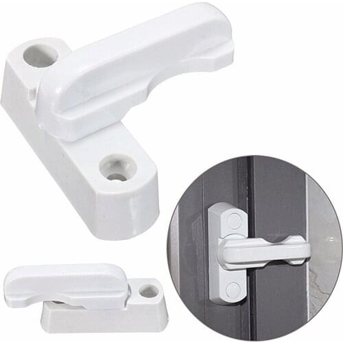 1 PC Plastic Window Door Lock White Sash Security Swing Lock Latch Home Housing Safely Opening And Closing Handle Lock