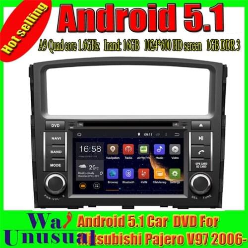 WANUSUAL 7'' Android 6.0 GPS Navigation for Mitsubishi Pajero V97 2006 2007 2008 2009 2010 2011 2012 2013 2014 2015 2016 2017