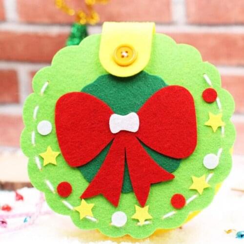 Non-Woven Fabric DIY Handbag Christmas Crafts Children Educational Toy For Children Girl / Boy Christmas Toys Gift For Children