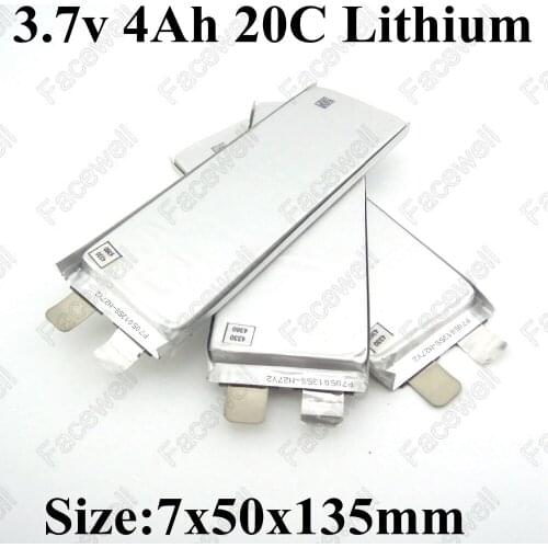 3pcs/lot lipo battery 3.7v 4Ah 20C 7050135 lithion high rate 25C 4000mah battery for lipo 3s diy RC toy model aircraft cell