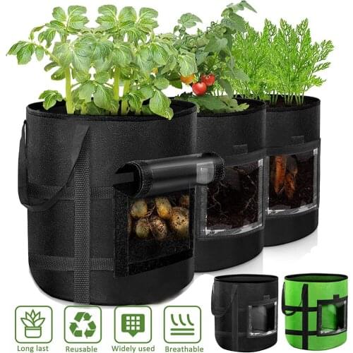 Plant Growth Bag Home Garden Potato Greenhouse Vegetable Flower Planting Bag Moisturizing jardin Vertical Garden Seedling Pot