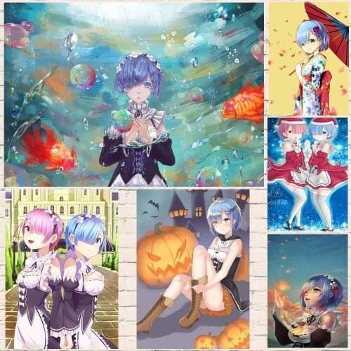 Wall Art Modular Canvas Re Life in a Different World Pictures Home Decor Animation Paintings Prints Poster Living Room No Frame