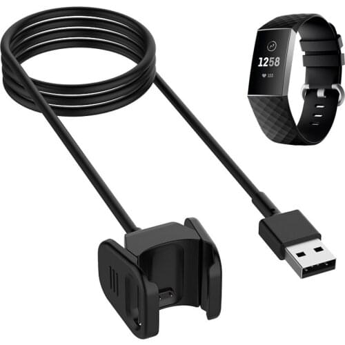 Replaceable USB Charger For Fitbit Charge3 Smart Bracelet USB Charging Cable for Fitbit Charge 3 Wristband Dock Adapter charger