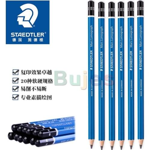 STAEDTLER Sketch Pencil 100 Series Blue Pole Drawing Practice Pencil, Professional Writing, Easy To Wipe Graphite Filling Pencil