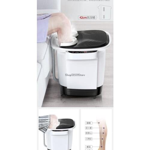 Foot Bathtub Full Automatic Massage Foot Soaking Electric Heating Foot Washing Foot Therapy High Deep Barrel Over Leg