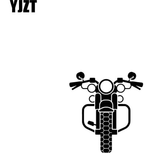 YJZT 16.4CM*17.8CM Adventure Vinyl Cartoon Personality Motorcycle Car Sticker Decals Black Silver C13-000450