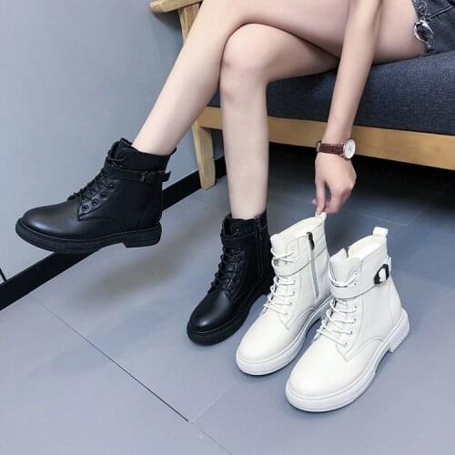 Womens boots fashion womens ankle boots thick bottom zipper shoes womens shoes cool shoes short tube womens Boots
