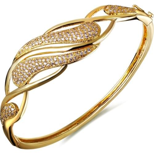 New Look Women Trendy bangles Made with Cubic Zirconia Lead Free Fashion Bangles Bridal Jewelry