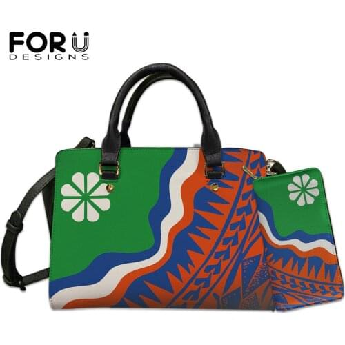 FORUDESIGNS Bags Female Luxury Kwajalein Polynesian Tribe Pattern Women Casual Tote Bag Big Capacity Shoulder Sac Messenger Bags