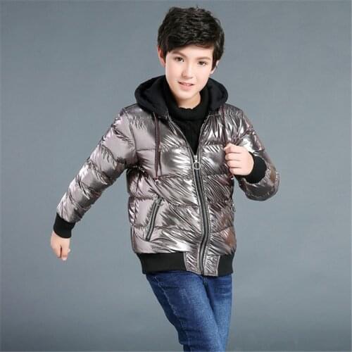 Teenager Boys Girls Winter Thick Warm Coat Kids 8-17 Years Cotton Down Jacket Children Waterproof Windproof Bronzing Snowsuit